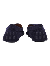 Load image into Gallery viewer, Bally Kansan 6305160 Men's Blue Midnight Suede Leather Loafers MSRP $650