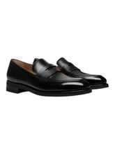 Load image into Gallery viewer, Bally Samius-R 6309329 Men's Black Leather Penny Loafers MSRP $1295