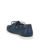Load image into Gallery viewer, Bally Nabry 6306780 Men's Marine Leather Boat Loafers MSRP $870