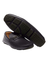 Load image into Gallery viewer, Bally Philip 6300426 Men's Midnight Leather Drivers MSRP $660