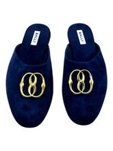 Load image into Gallery viewer, Bally Gylon 6303993 Men's Marine Suede Leather Slippers MSRP $750