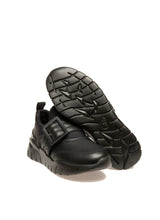 Load image into Gallery viewer, Bally Brinelle 6239651 Women's Black Calf Plain Leather Sneakers MSRP $590