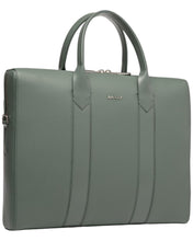Load image into Gallery viewer, Bally Elter 6303120 Sage Leather Business Bag MSRP $1880