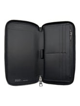Load image into Gallery viewer, Bally Sevyn 6218496 Zippered Long Wallet Black Calf Grained Leather MSRP $630