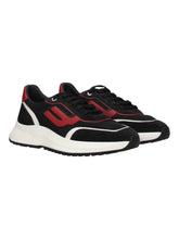 Load image into Gallery viewer, Bally Demmy 6301546 Men's Black/White/Red Leather Sneakers Size 9 MSRP $630