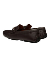Load image into Gallery viewer, Bally Payler-CH 6311226 Men's Ebano Grained Leather Drivers MSRP $720