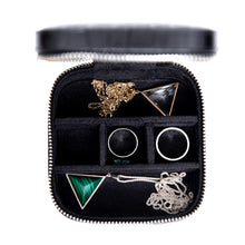 Load image into Gallery viewer, Rapport London Director's Range Leather Small Cufflink Box in Black - D336