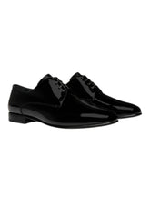 Load image into Gallery viewer, Bally Sadao 6306320 Men's Black Calf Leather Patent Derby Shoes MSRP $990