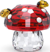 Load image into Gallery viewer, Swarovski Crystal Idyllia Mushroom & Ladybugs Figurine 5683436