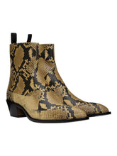 Load image into Gallery viewer, Bally Gaiman 6303990 Men's New RHU Snake Embossed Leather Boots MSRP $1100