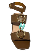 Load image into Gallery viewer, Bally Otta 6225837 Ladies Ring-embellished Perforated Leather Sandals MSRP $875