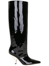 Load image into Gallery viewer, Bally Kika 6305368 Women's Black Patent Knee High Leather Boots MSRP $1350