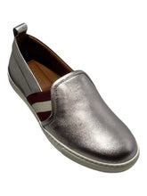 Load image into Gallery viewer, Bally Henrika 6212747 Silver Lamb Leather Slip-on Low-top Sneakers MSRP$450
