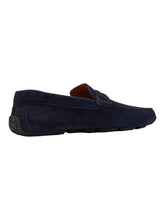 Load image into Gallery viewer, Bally Palven 6308940 Men's Peacoat Suede Leather Penny Loafers MSRP $690