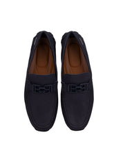 Load image into Gallery viewer, Bally Parsal 6300432 Men's Midnight Leather Driver Loafers Size 12 MSRP $750