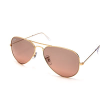 Load image into Gallery viewer, Ray-Ban RB3025 001/3E Polished Gold Aviator Gradient Silver Pink 58-14