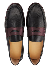 Load image into Gallery viewer, Bally Noah 6302468 Men's Black & Heritage Red Leather Loafers MSRP $670