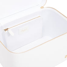 Load image into Gallery viewer, Rapport London Tuxedo Leather Vanity Case in White - BR111