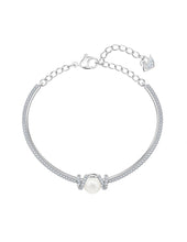 Load image into Gallery viewer, Swarovski Originally 5461083 Rhodium Plated, Pearl & Crystal Bangle Bracelet