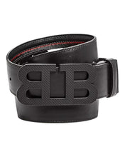 Load image into Gallery viewer, Bally 6232392 Mirror B Reversible Leather Striped/Black Belt EU 85/US 34 MSRP $450