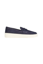 Load image into Gallery viewer, Bally Rayan 6308999 Men's Navy Blue Suede Penny Loafers MSRP $610