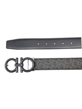 Load image into Gallery viewer, Salvatore Ferragamo Men's Double Gancini 717807 Black/Grey Size 105 MSRP $695