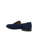 Load image into Gallery viewer, Bally Windsor 6308971 Men's Peacoat Blue Suede Leather Penny Loafers MSRP $1100