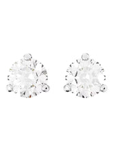 Load image into Gallery viewer, Swarovski Solitaire Pierced 861325 Silver Rhodium Plated Crystal Stud Earrings