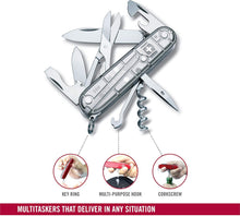 Load image into Gallery viewer, Victorinox Climber Silver Tech 91mm 14 Function Pocket Knife | 1.3703.T7B1