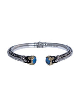 Load image into Gallery viewer, Konstantino Dome Silver 18k Gold & Blue Spinel Bracelet BMK4377-298-CUT MSRP $1300