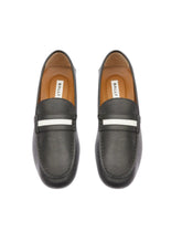 Load image into Gallery viewer, Bally Karlos 6304670 Men's Black Pebbled-Leather Driving Shoes MSRP $690