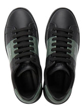 Load image into Gallery viewer, Bally Mitty 6302765 Men's Black/Sage Calf Plain Leather Sneakers MSRP $600