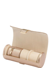 Load image into Gallery viewer, Wolf 1834 Palermo Double Watch Roll With Jewelry Pouch Rose Gold - 213916