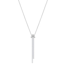 Load image into Gallery viewer, Swarovski Lifelong Y Pendant Necklace 5408435 Rhodium Plated & Crystal MSRP $118