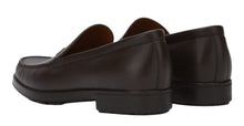 Load image into Gallery viewer, Bally Sistri 6230247 Men's Chocolate Calf Plain Leather Loafers MSRP $500