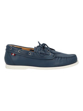 Load image into Gallery viewer, Bally Nabry 6306780 Men's Marine Leather Boat Loafers MSRP $870