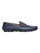 Load image into Gallery viewer, Bally Kelys-U 6306746 Men's Midnight Grained Leather Loafer Shoes MSRP $720
