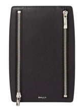 Load image into Gallery viewer, Bally 6307344 Travel Pocket Zipped Pouch Black Leather MSRP $600