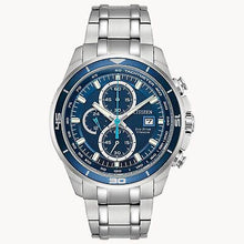 Load image into Gallery viewer, Citizen CA0349-51L Men's Brycen Chrono Blue Dial Bracelet 43 mm Watch MSRP $525