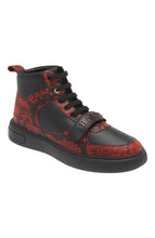 Load image into Gallery viewer, Bally Merryk 6301859 Men's Bally Red/Black Snakeskin Leather Sneakers MSRP $720