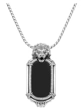 Load image into Gallery viewer, Konstantino Sterling Silver Lionhead Onyx Pendant with Chain MEKJ584-120 MSRP $870