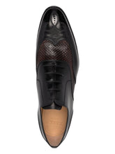 Load image into Gallery viewer, Bally Scalibur 6300437 Men's Black/Multibrown Plain Leather Oxford Shoes MSRP $1412