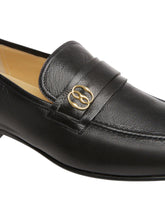 Load image into Gallery viewer, Bally Sadei 6304686 Men's Black Embellished Leather Loafers MSRP $820