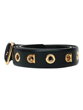 Load image into Gallery viewer, Salvatore Ferragamo Women's 677343 Gancini Black Leather Belt Size 95 MSRP $420