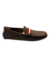 Load image into Gallery viewer, Bally Waltec 6230202 Men's Chocolate Calf Grained Leather Loafers MSRP $620