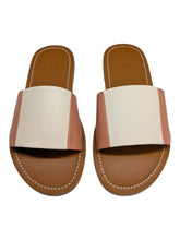 Load image into Gallery viewer, Bally Bianka 6303416 Two-Tone Peachy & Bone Leather Sandals Size 10.5 MSRP $420