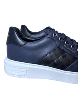 Load image into Gallery viewer, Bally Myko 6300459 Men's Midnight/Black Calf Plain Leather Sneakers MSRP $650
