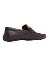 Load image into Gallery viewer, Bally Pivial 6303271 Men's Ebano Grained Leather Loafers MSRP $670