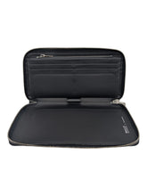 Load image into Gallery viewer, Bally Sevyn 6218496 Zippered Long Wallet Black Calf Grained Leather MSRP $630