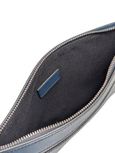 Load image into Gallery viewer, Salvatore Ferragamo Firenze Men's 723805 Blue Clutch MSRP $850
